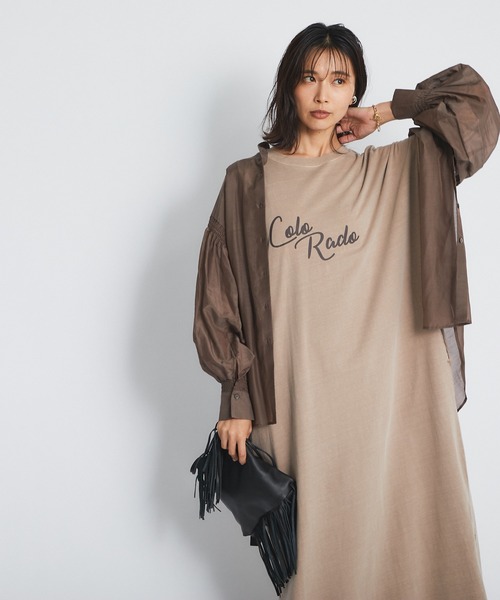 RIVE DROITE（リヴドロワ）の「ニュアンスカラーで上品な印象に　綿シルクシャーリングブラウス（シャツ/ブラウス・レディース・ベージュ/ブラウン/オフホワイト・FREE）」の20枚目の写真