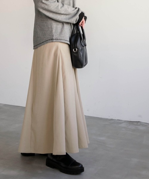 BONLECILL(ボンルシール)の「スウェードライク マーメイド フレアスカート(スカート・レディース・ライトベージュ/ブラウン/ブラック/グリーン/テラコッタ・FREE)」の10枚目の写真