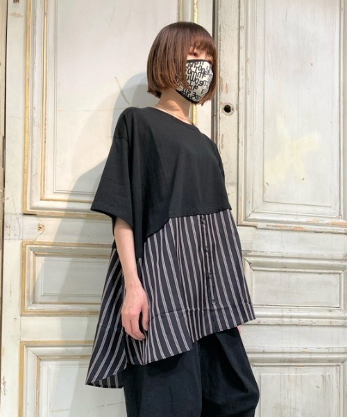 gomme（ゴム）の「24/-天竺 ドッキングT（Tシャツ/カットソー）」 - WEAR