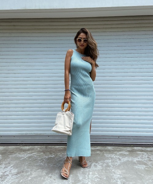 esutoreja（エストレジャ）の「2wayデザインスリムマキシワンピース（ワンピース・レディース・グリーン/イエロー系/ブルー/ブラック・FREE）」の16枚目の写真