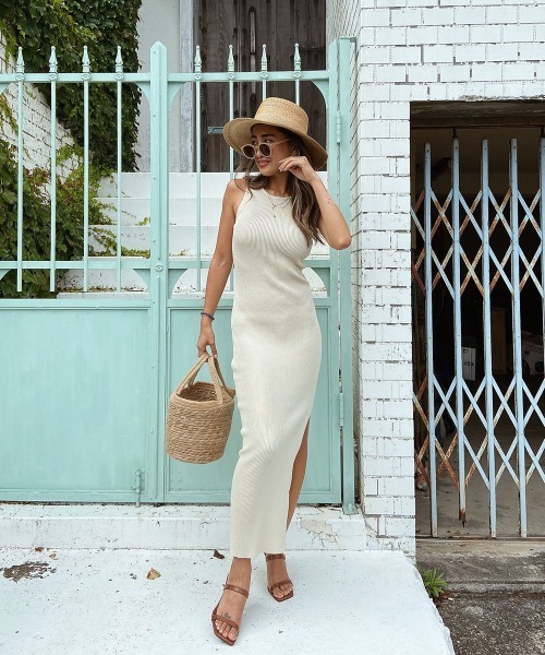 esutoreja（エストレジャ）の「2wayデザインスリムマキシワンピース（ワンピース・レディース・グリーン/イエロー系/ブルー/ブラック・FREE）」の18枚目の写真