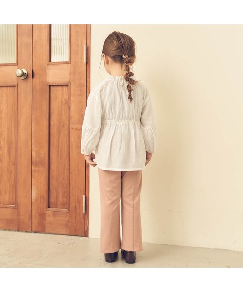 apres les cours（アプレレクール）の「ギャザーシャツチュニック（チュニック・キッズ・ベージュ/アイボリー・140/90/100/110/120/80/130）」の6枚目の写真