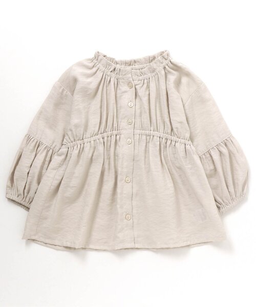 apres les cours（アプレレクール）の「ギャザーシャツチュニック（チュニック・キッズ・ベージュ/アイボリー・140/90/100/110/120/80/130）」の10枚目の写真