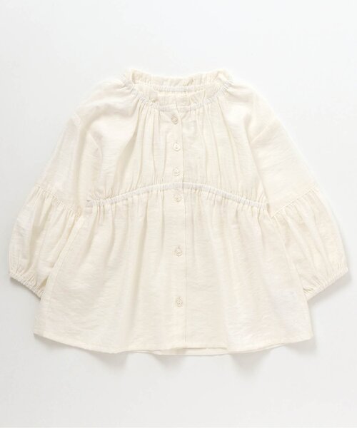 apres les cours（アプレレクール）の「ギャザーシャツチュニック（チュニック・キッズ・ベージュ/アイボリー・140/90/100/110/120/80/130）」の11枚目の写真