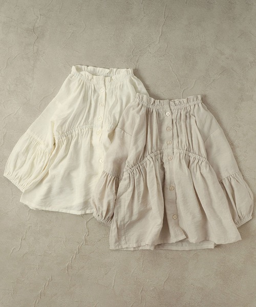 apres les cours（アプレレクール）の「ギャザーシャツチュニック（チュニック・キッズ・ベージュ/アイボリー・140/90/100/110/120/80/130）」の18枚目の写真