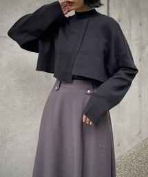 【&g’aime】ケープレイヤードニット