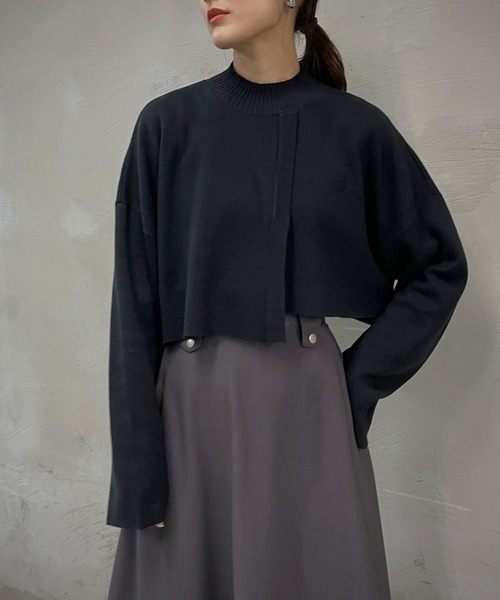 &g'aime(アンジェム)の「【&g’aime】ケープレイヤードニット(ニット/セーター・レディース・ブラック/ブラウン/グレー/グレイッシュベージュ・FREE)」の20枚目の写真