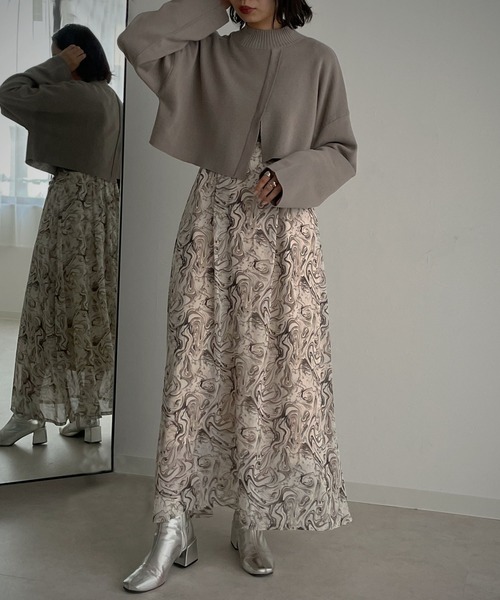 &g'aime(アンジェム)の「【&g’aime】ケープレイヤードニット(ニット/セーター・レディース・ブラック/ブラウン/グレー/グレイッシュベージュ・FREE)」の16枚目の写真