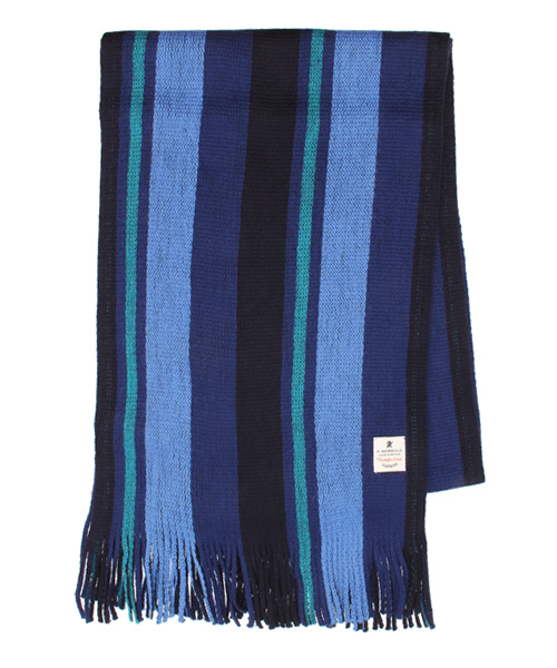 R.NEWBOLD（アールニューボールド）の「RUSSELL MUFFLER/245957（マフラー・メンズ・ブルー系その他/レッド系その他・FREE）」の2枚目の写真