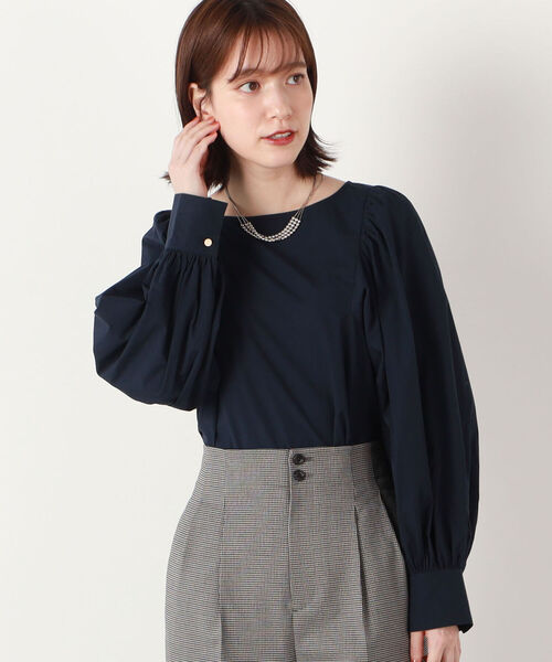 NOLLEY’S（ノーリーズ）の「ボリュームスリーブブラウス（シャツ/ブラウス・レディース・サーモンピンク/ロイヤルブルー/ホワイト/ネイビー・36/38）」の9枚目の写真