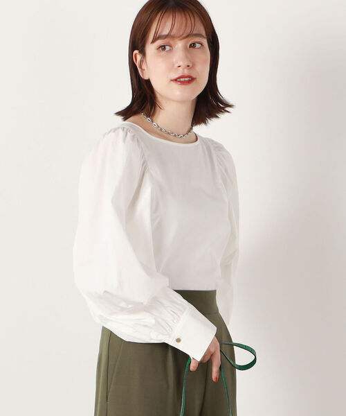 NOLLEY’S（ノーリーズ）の「ボリュームスリーブブラウス（シャツ/ブラウス・レディース・サーモンピンク/ロイヤルブルー/ホワイト/ネイビー・36/38）」の17枚目の写真