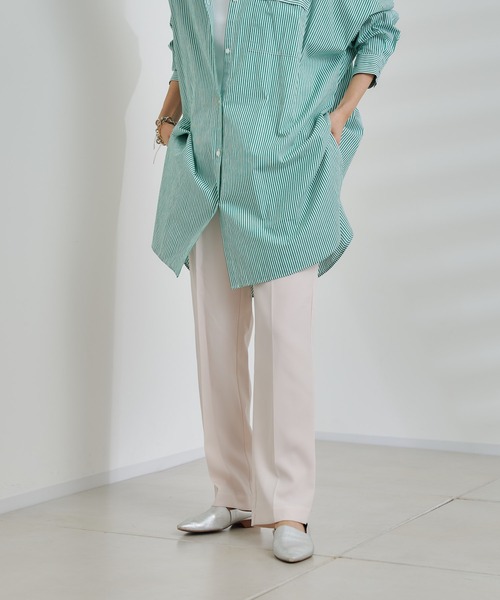 DouDou（ドゥドゥ）の「イージーセンプレパンツ（その他パンツ・レディース・ベージュ/グリーン/ピンク/ブラック・38/36）」の9枚目の写真