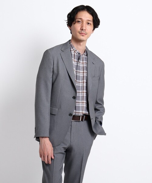 TAKEO KIKUCHI（タケオキクチ）の「◆【Sサイズ～】メランジストレッチ ジャケット（スーツジャケット・メンズ・ネイビー/グレー・03/02）」の2枚目の写真