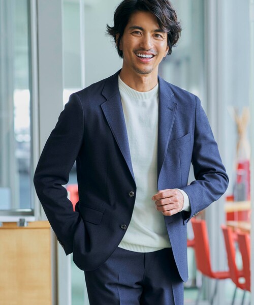 TAKEO KIKUCHI（タケオキクチ）の「◆【Sサイズ～】メランジストレッチ ジャケット（スーツジャケット・メンズ・ネイビー/グレー・03/02）」の11枚目の写真