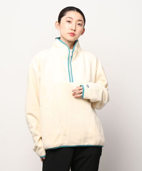 DISCUS（ディスカス）の「DISCUS/ディスカス フリーススウェット  ハーフジップ（スウェット・メンズ・ベージュ/ブラック/オフホワイト/グリーン/ベージュ系その他/ブルー系その他・M/L/XL）」の20枚目の写真