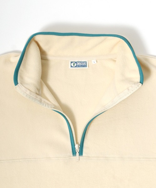 DISCUS（ディスカス）の「DISCUS/ディスカス フリーススウェット  ハーフジップ（スウェット・メンズ・ベージュ/ブラック/オフホワイト/グリーン/ベージュ系その他/ブルー系その他・M/L/XL）」の22枚目の写真