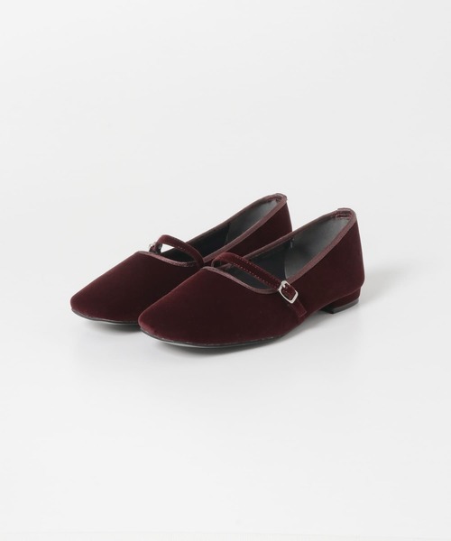SENSE OF PLACE by URBAN RESEARCH(センスオブプレイスバイアーバンリサーチ)の「スクエアトウワンストラップベロアシューズ(その他シューズ・レディース・バーガンディー/ネイビー/ブラック・MEDIUM/SMALL/LARGE)」の4枚目の写真