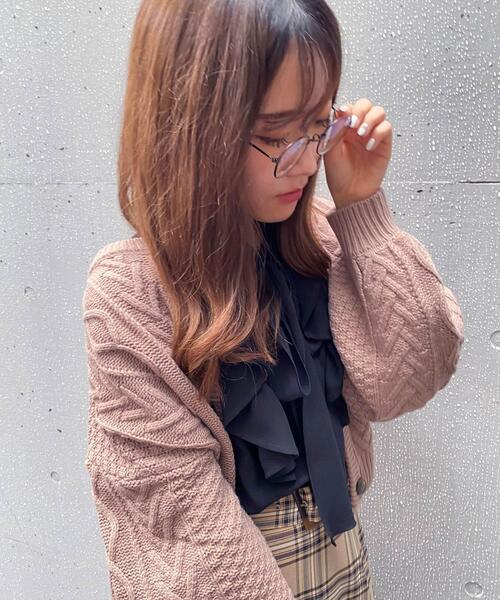 INGNI(イング)の「ブルーライト軽減レンズ/細フレームメガネ(サングラス・レディース・ブラック/ブラックミックス/ブラウン・ONE SIZE)」の6枚目の写真