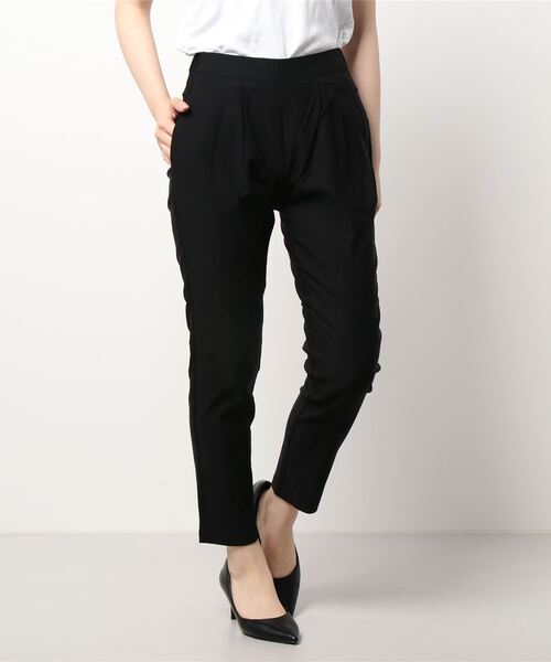 Q（キュー）の「抗菌防臭ストレッチテーパードパンツ（その他パンツ・レディース・ブラック/エメラルド・MEDIUM）」の5枚目の写真