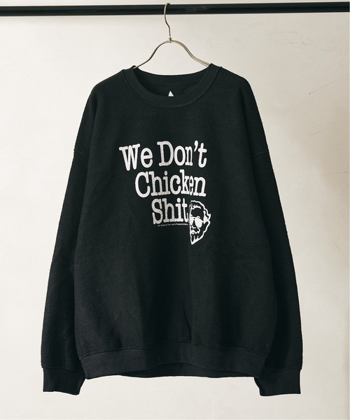 THRIFTY LOOK(スリフティールック)の「【THRIFTY LOOK/スリフティールック】 other side printed スウェット/カレッジロゴ(スウェット・メンズ・ブラック/ネイビー/グレー/グリーン・LARGE/X-LARGE)」の1枚目の写真