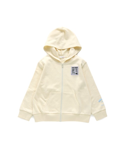 JENNI love(ジェニィラブ)の「デオドラントZIP裏毛パーカー(パーカー・キッズ・オフホワイト/ブラウン/カーキ・140cm/160cm/130cm/150cm)」の2枚目の写真