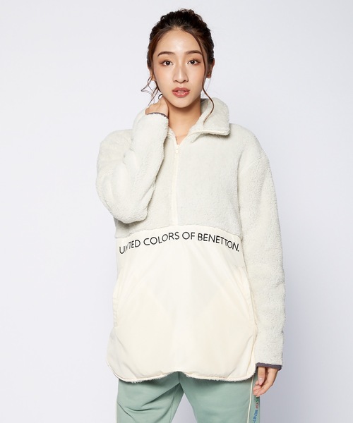 BENETTON (UNITED COLORS OF BENETTON)（ベネトンユナイテッドカラーズオブベネトン）の「【BENETTON / ベネトン】レディースシャギープルオーバー（その他トップス・レディース・ホワイト/ブラック/パープル/カーキ・SMALL/MEDIUM/LARGE/X-LARGE）」の2枚目の写真