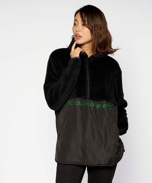 BENETTON (UNITED COLORS OF BENETTON)（ベネトンユナイテッドカラーズオブベネトン）の「【BENETTON / ベネトン】レディースシャギープルオーバー（その他トップス・レディース・ホワイト/ブラック/パープル/カーキ・SMALL/MEDIUM/LARGE/X-LARGE）」の3枚目の写真