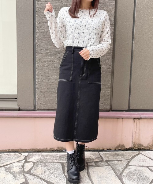 apres jour(アプレジュール)の「シャーリング花柄ロングスリーブ【ZOZOTOWN限定アイテム】(Tシャツ/カットソー・レディース・オフホワイト/アイボリー/ホワイト系その他/その他・フリー/X-LARGE)」の11枚目の写真