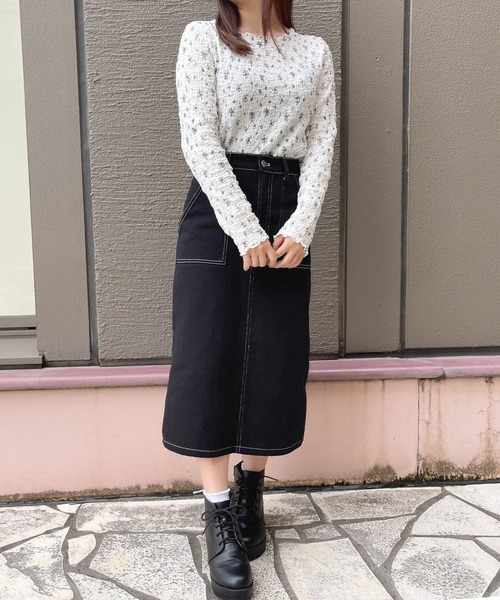 apres jour(アプレジュール)の「シャーリング花柄ロングスリーブ【ZOZOTOWN限定アイテム】(Tシャツ/カットソー・レディース・オフホワイト/アイボリー/ホワイト系その他/その他・フリー/X-LARGE)」の12枚目の写真