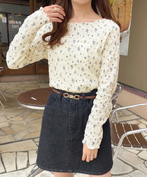apres jour(アプレジュール)の「シャーリング花柄ロングスリーブ【ZOZOTOWN限定アイテム】(Tシャツ/カットソー・レディース・オフホワイト/アイボリー/ホワイト系その他/その他・フリー/X-LARGE)」の18枚目の写真