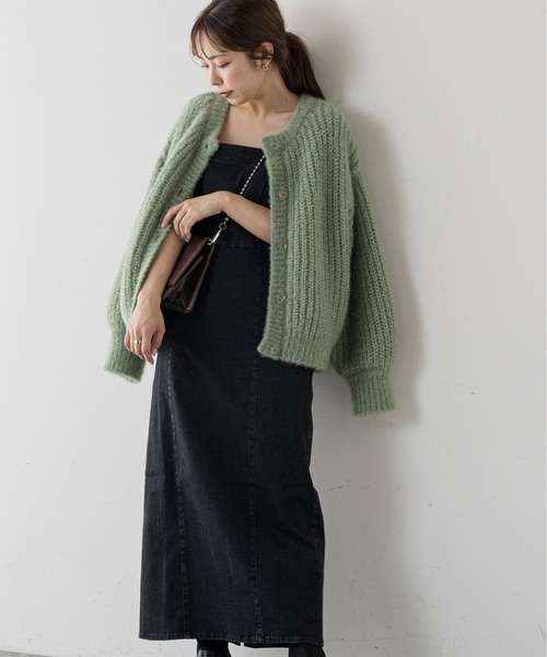 natural couture（ナチュラルクチュール）の「ストレッチ2WAYジャンスカ（ジャンパースカート・レディース・ブラック/インディゴブルー・SMALL/MEDIUM）」の2枚目の写真