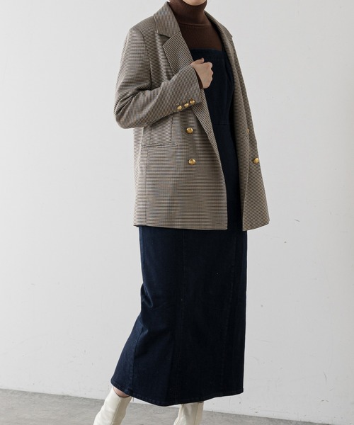 natural couture（ナチュラルクチュール）の「ストレッチ2WAYジャンスカ（ジャンパースカート・レディース・ブラック/インディゴブルー・SMALL/MEDIUM）」の13枚目の写真