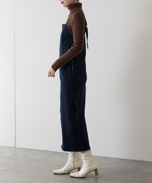 natural couture（ナチュラルクチュール）の「ストレッチ2WAYジャンスカ（ジャンパースカート・レディース・ブラック/インディゴブルー・SMALL/MEDIUM）」の17枚目の写真