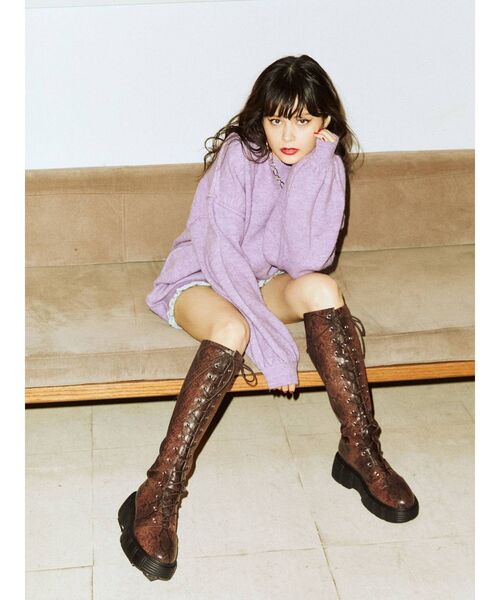 jouetie（ジュエティ）の「レースアップスニーカーソールロングブーツ（ブーツ・レディース・ブラック・M/L）」の17枚目の写真