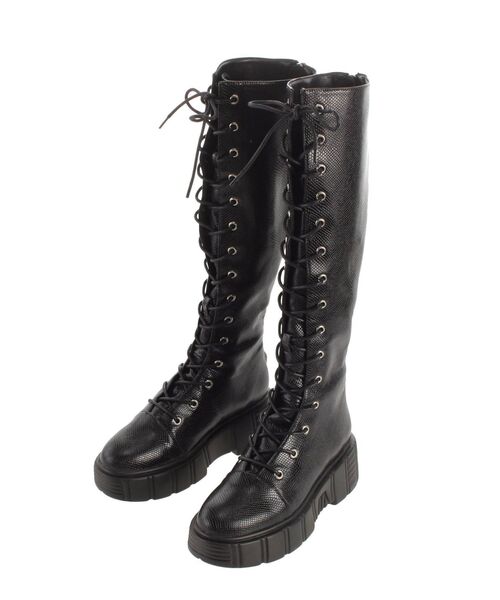jouetie（ジュエティ）の「レースアップスニーカーソールロングブーツ（ブーツ・レディース・ブラック・M/L）」の9枚目の写真