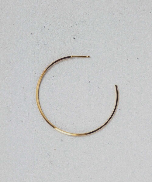 and cloud(アンドクラウド)の「Hoop Pierce L / Single(ピアス(片耳用)・レディース・シルバー/ブラック/イエローゴールド・FREE)」の16枚目の写真