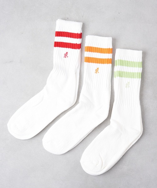 Gramicci(グラミチ)の「【ZOZOTOWN限定】【GRAMICCI】MIU EMB SOCKS/SX-M23(ソックス/靴下・メンズ・ホワイト/ブラック・ONE SIZE)」の1枚目の写真