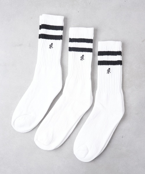 Gramicci(グラミチ)の「【ZOZOTOWN限定】【GRAMICCI】MIU EMB SOCKS/SX-M23(ソックス/靴下・メンズ・ホワイト/ブラック・ONE SIZE)」の2枚目の写真