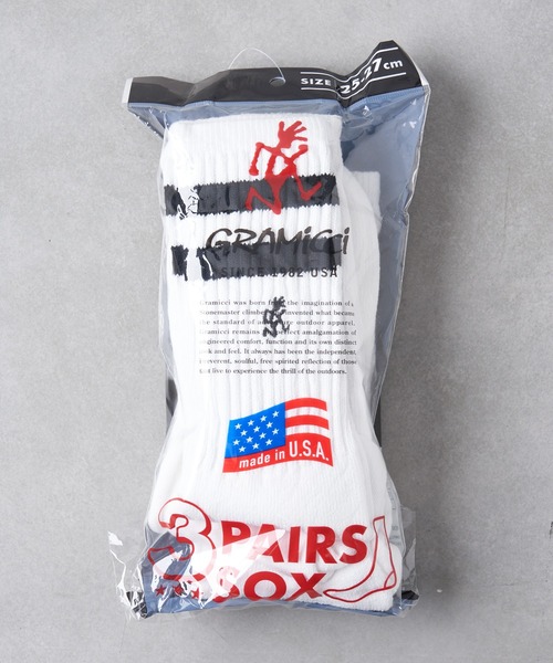 Gramicci(グラミチ)の「【ZOZOTOWN限定】【GRAMICCI】MIU EMB SOCKS/SX-M23(ソックス/靴下・メンズ・ホワイト/ブラック・ONE SIZE)」の5枚目の写真