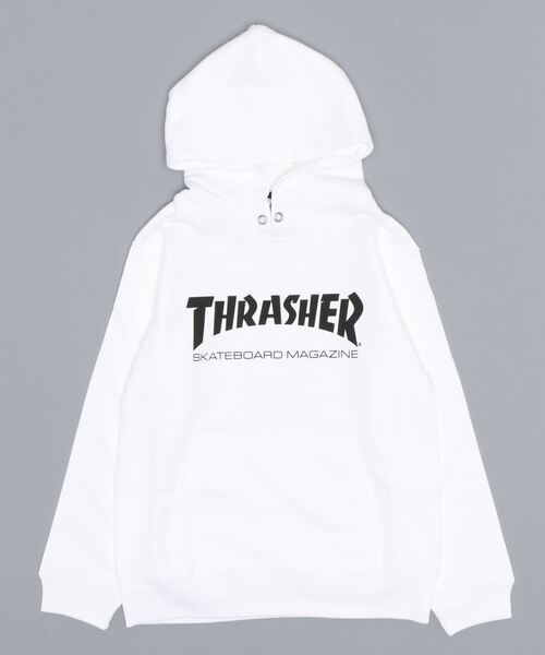 THRASHER(スラッシャー)の「THRASHER/スラッシャー キッズ MAG LOGO HOODY(パーカー・キッズ・ブラック×ホワイト/ホワイト×ブラック/オリーブ/チャコールグレー・130cm/150cm)」の1枚目の写真