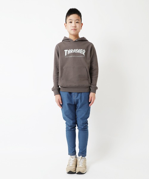 THRASHER(スラッシャー)の「THRASHER/スラッシャー キッズ MAG LOGO HOODY(パーカー・キッズ・ブラック×ホワイト/ホワイト×ブラック/オリーブ/チャコールグレー・130cm/150cm)」の9枚目の写真