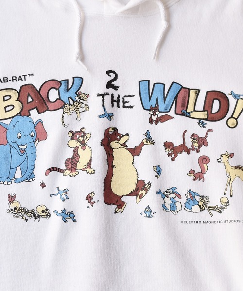 LABRAT(ラブラット)の「Nick Atkins×LABRAT "BACK 2 THE WILD" Hoodie(パーカー・メンズ・ホワイト/ブラック/パープル・LARGE/X-LARGE)」の9枚目の写真