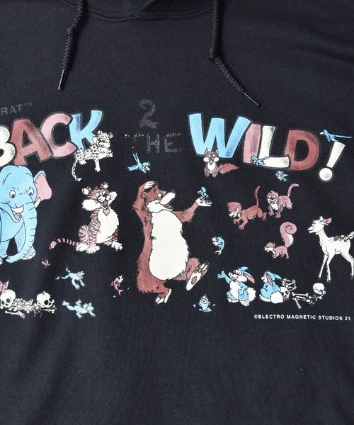 LABRAT(ラブラット)の「Nick Atkins×LABRAT "BACK 2 THE WILD" Hoodie(パーカー・メンズ・ホワイト/ブラック/パープル・LARGE/X-LARGE)」の8枚目の写真