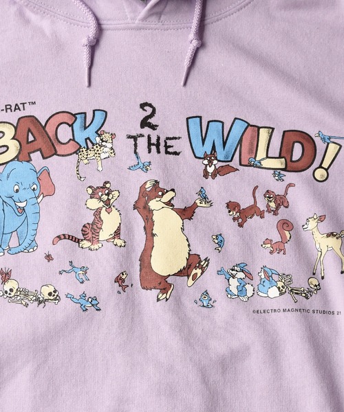 LABRAT(ラブラット)の「Nick Atkins×LABRAT "BACK 2 THE WILD" Hoodie(パーカー・メンズ・ホワイト/ブラック/パープル・LARGE/X-LARGE)」の15枚目の写真