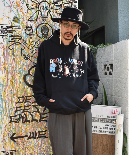 LABRAT(ラブラット)の「Nick Atkins×LABRAT "BACK 2 THE WILD" Hoodie(パーカー・メンズ・ホワイト/ブラック/パープル・LARGE/X-LARGE)」の10枚目の写真