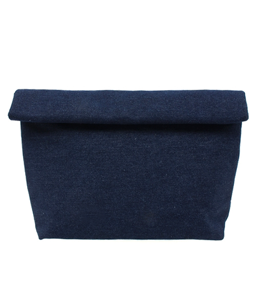 WEGO（ウィゴー）の「WEGO/デニムクラッチバッグ（クラッチバッグ・レディース・ダークインディゴブルー/ライトインディゴブルー・FREE）」の2枚目の写真