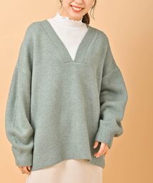 深Ｖネックニットプルオーバー