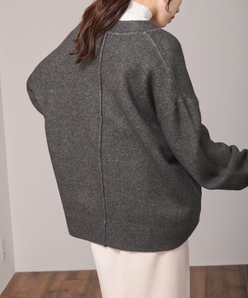 rps（アールピーエス）の「深Ｖネックニットプルオーバー（ニット/セーター・レディース・チャコールグレー/ベージュ/グリーン/オートミール/ミント・フリー）」の12枚目の写真