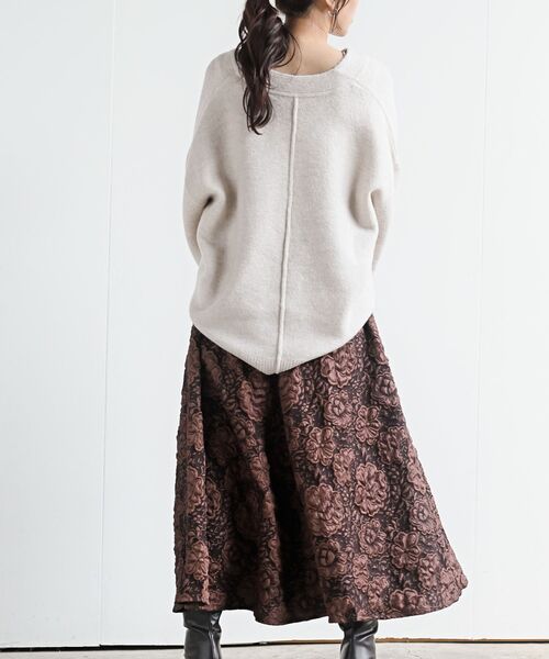 rps（アールピーエス）の「深Ｖネックニットプルオーバー（ニット/セーター・レディース・チャコールグレー/ベージュ/グリーン/オートミール/ミント・フリー）」の18枚目の写真