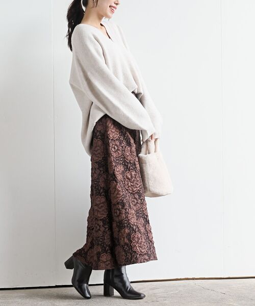 rps（アールピーエス）の「深Ｖネックニットプルオーバー（ニット/セーター・レディース・チャコールグレー/ベージュ/グリーン/オートミール/ミント・フリー）」の19枚目の写真